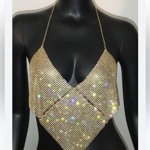 NWT Better Be Sparkling Halter One Size Top